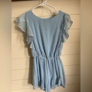 Light Blue Ruffle Romper